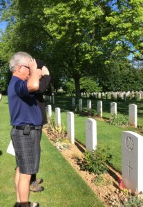 A Salute at Bill Feschuk's grave 